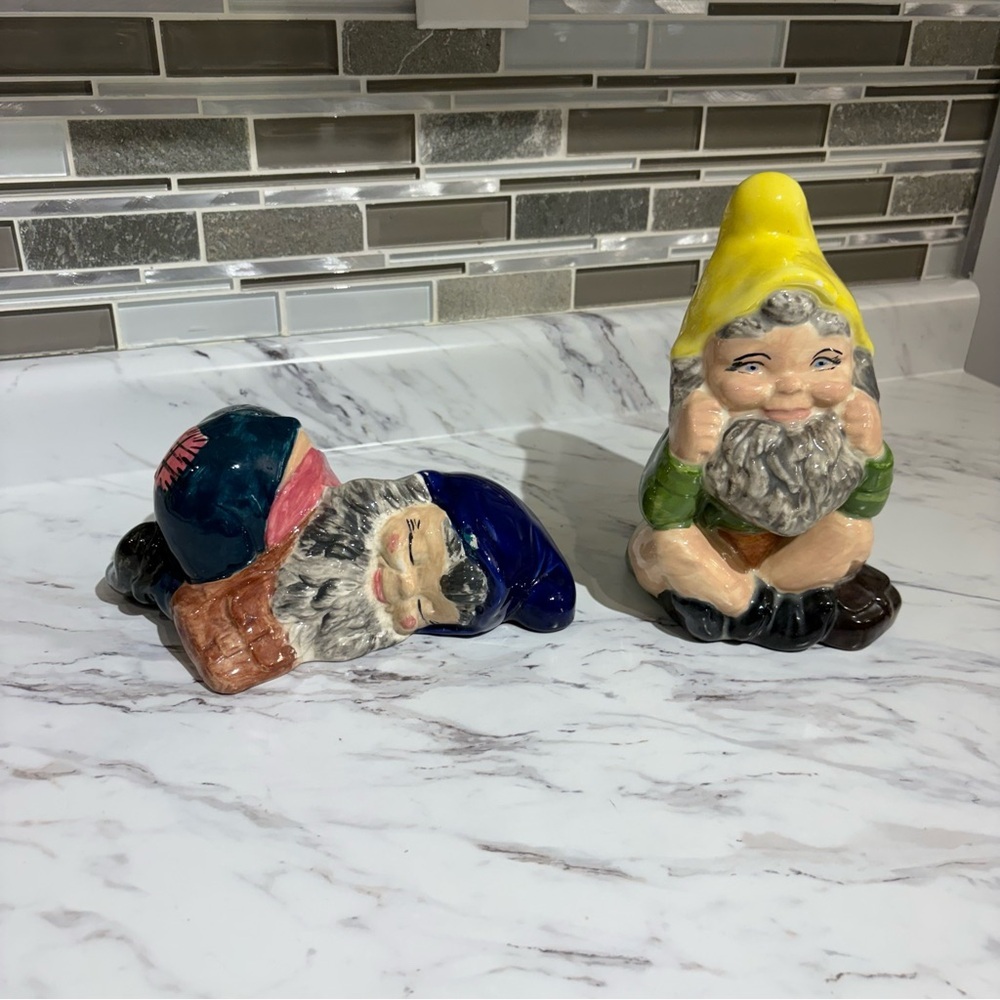 Vintage Garden Gnomes handpainted